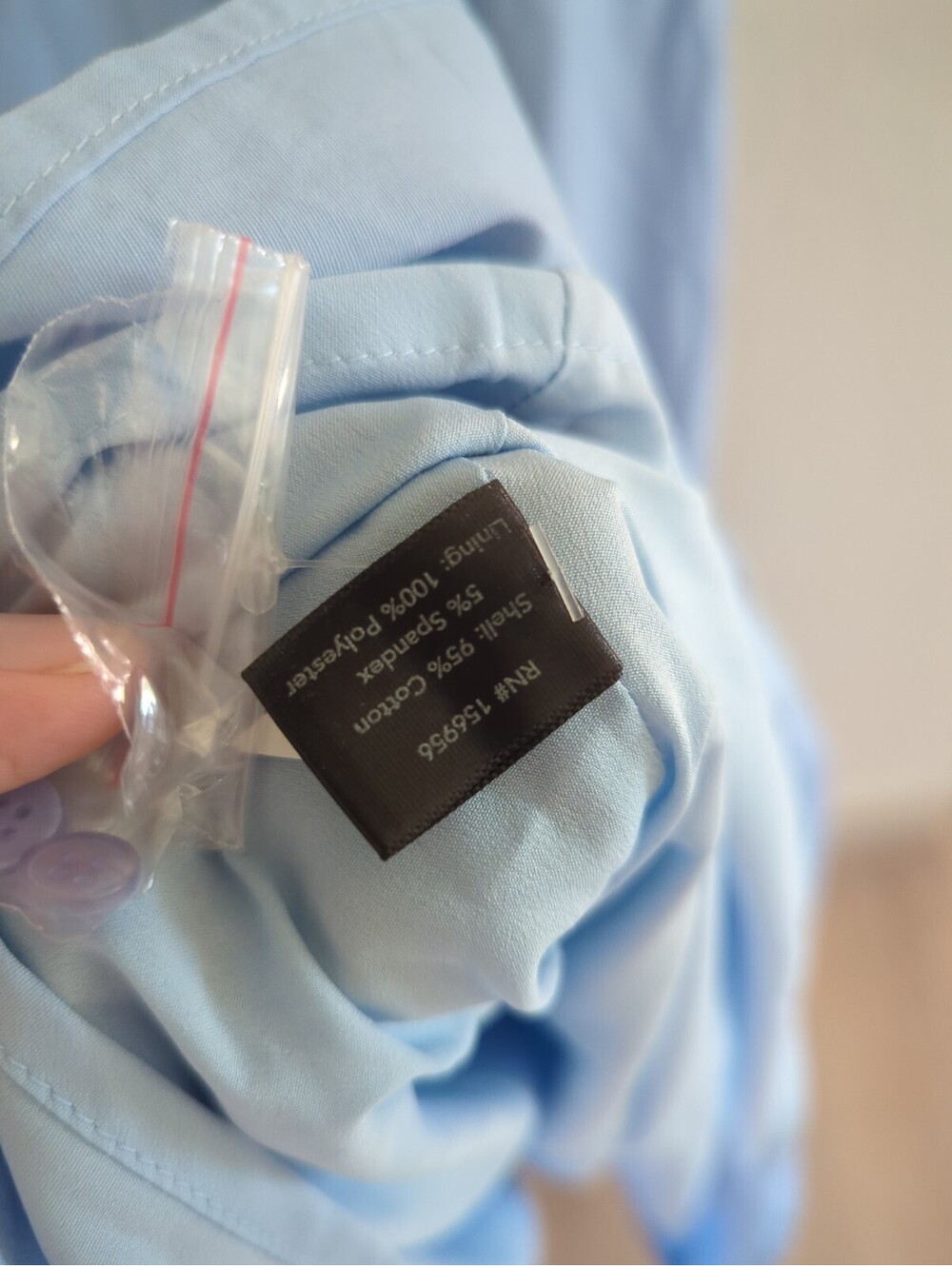 Boston Proper Maxi Length Belted Poplin Collared Shirt Dress Blue size 16 NWT - Picture 13 of 13